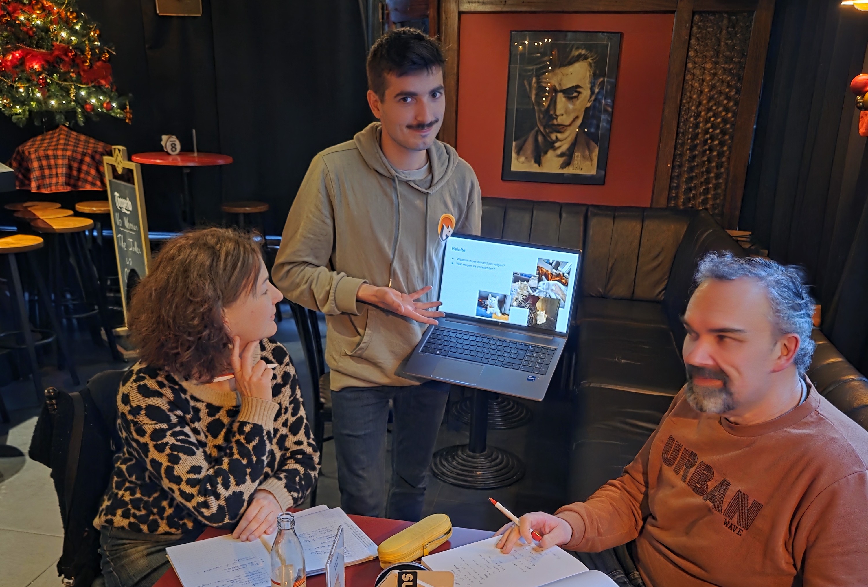 Ruben geeft een workshop
